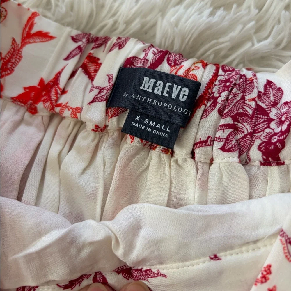 Anthropologie Maeve Red Midi Skirt - Size XS - NWT - Picture 4 of 11